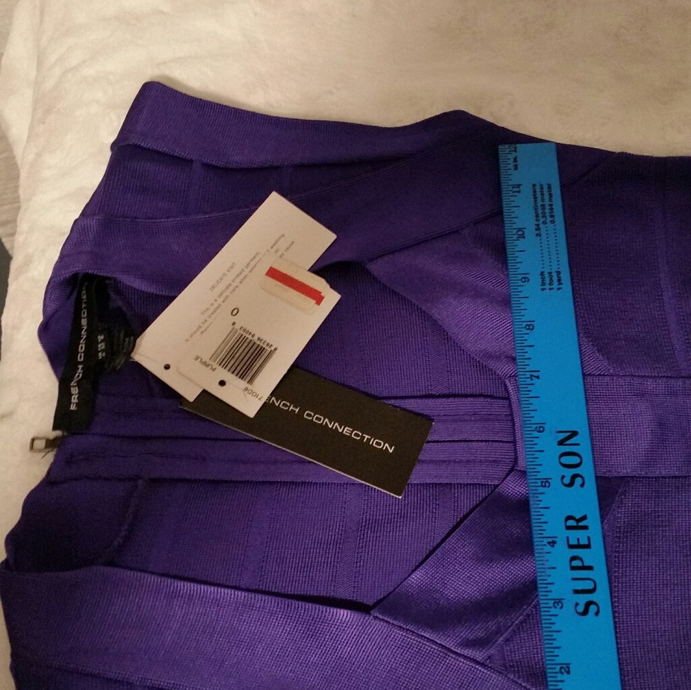 French Connection,dress New w/Tag Purple sz 0 - Picture 8 of 13